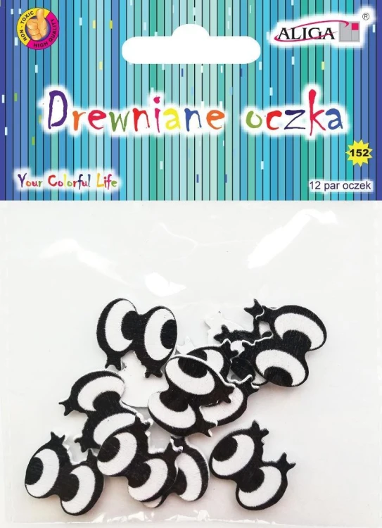 Oczka drewniane 12 par, Aliga