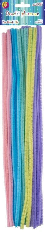 Druciki pluszowe 6mmx30cm 40szt, Aliga