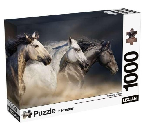 Puzzle 1000 Adults Konie w galopie, Lisciani