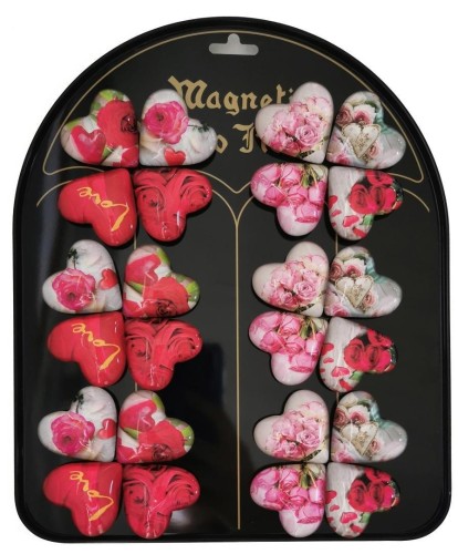 Magnesy serca 24szt, Aliga