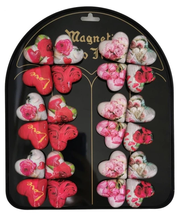 Magnesy serca 24szt, Aliga