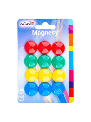 Magnesy 2cm 12szt, Aliga