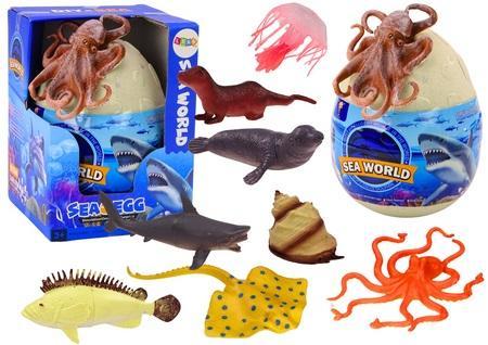 Jajo z figurkami stworzeń morskich 26el, Leantoys