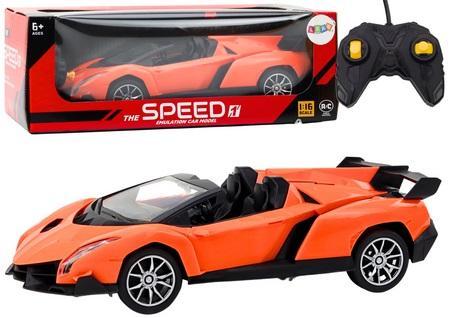 Auto sportowe RC 1:16 pomarańczowe, Leantoys