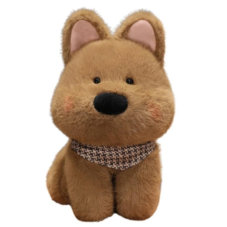 Maskotka pluszowa piesek brązowy 25cm, Leantoys