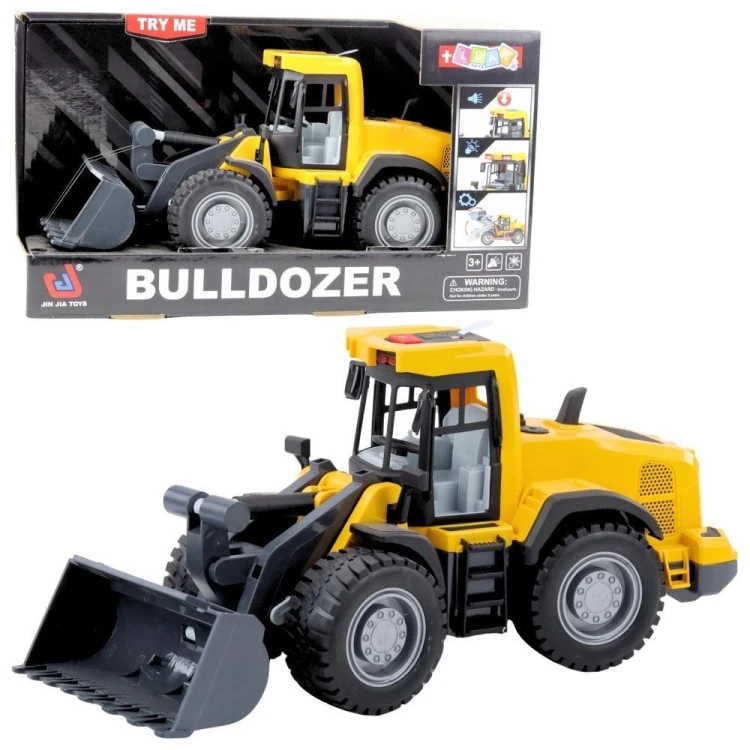 Buldożer koparka ruchoma światło dźwięk, Leantoys
