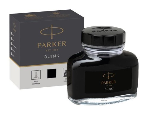 Atrament Quink w butelce czarny, Parker