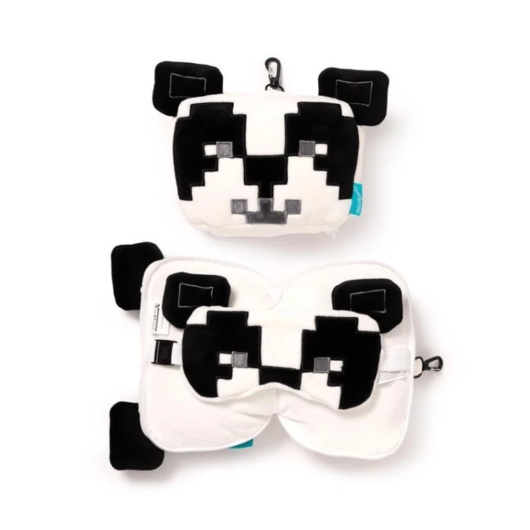 Poduszka podróżna i maska na oczy Panda Minecraf