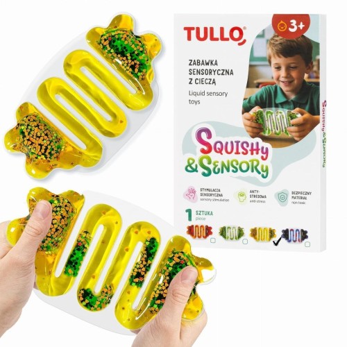 Gniotek sensoryczny z cieczą squishy żółty, Tullo