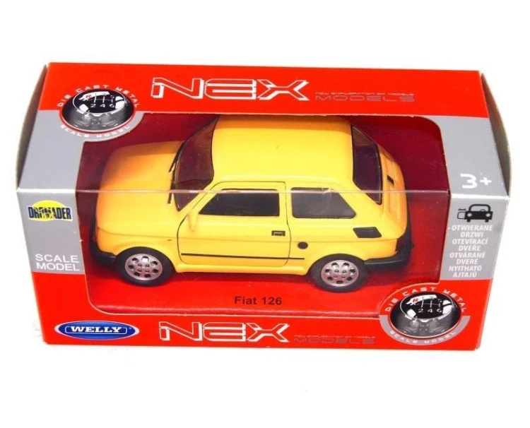 Fiat 126p 1:27 żółty WELLY, Welly