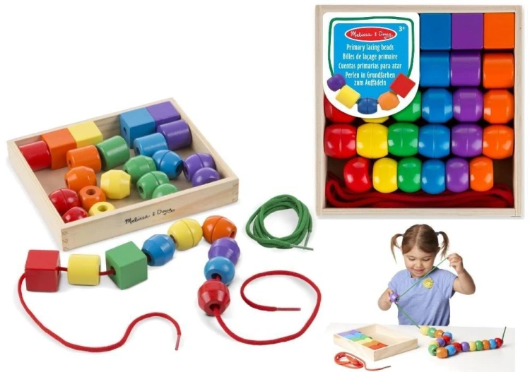 Koraliki drewaniane jumbo, Melissa & Doug