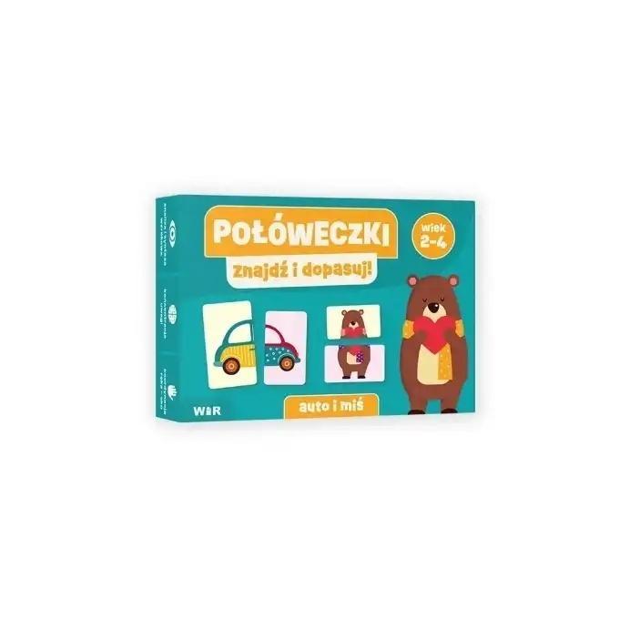 Połóweczki. Znajdź i dopasuj! Auto i miś