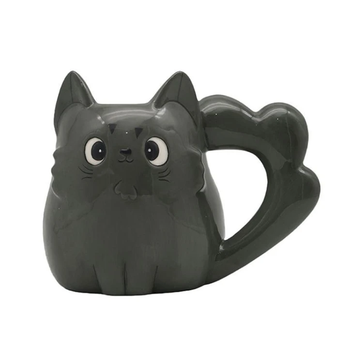 Kubek ceramiczny - Kot ciemny szary Beans&Co Cats