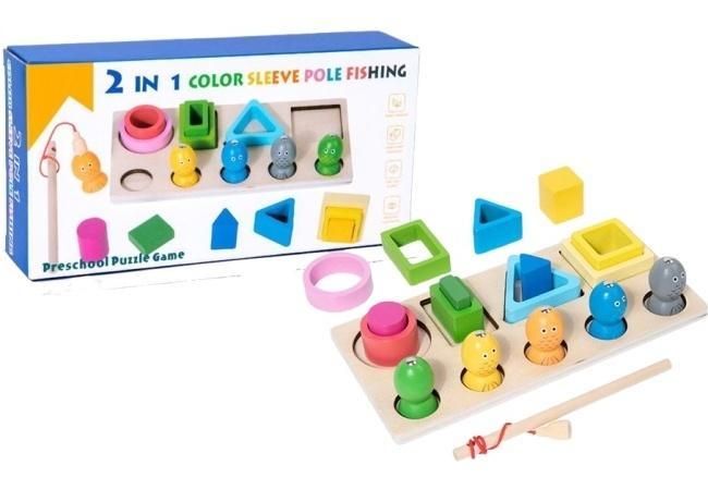 Sorter drewniany 2w1 łowieniem rybek, Merkpol