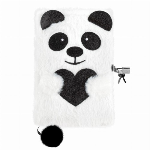 Pamiętnik pluszowy z kłódką Panda DERFORM, DERFORM