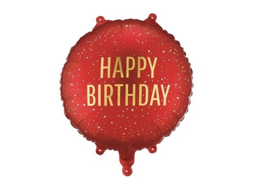Balon foliowy pastylka Happy Birthday 35x35cm