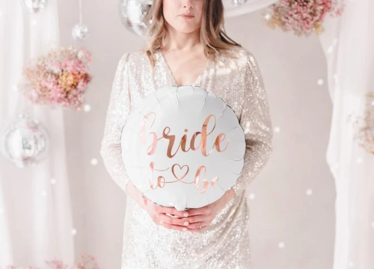 Balon foliowy Bride to be biały 45cm