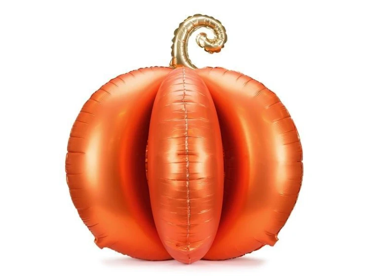 Balon stojący foliowy Dynia 3D 90x90cm pomarańcz