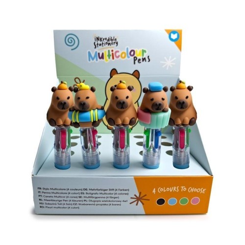 Długopis 4-kolorowy Kapibara (20szt), Puckator