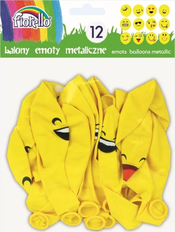 Balony Emoty Party metaliczne FIORELLO, Fiorello