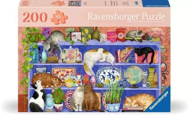 Puzzle XL 200 Koty na półce, Ravensburger