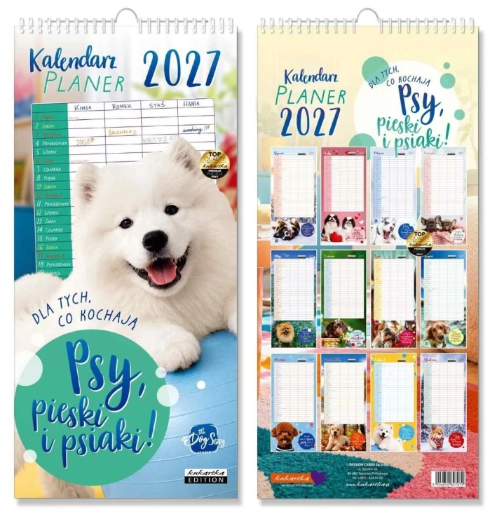Kalendarz 2027 Planer Psy