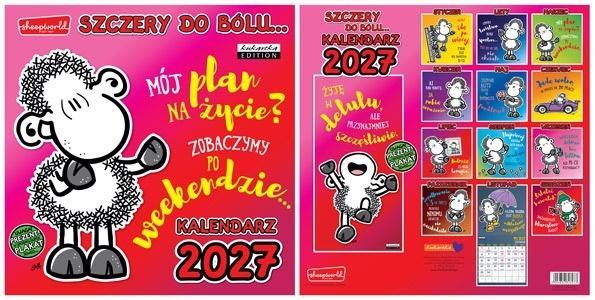 Kalendarz 2027 ścienny Classic Q Sheep Szczery