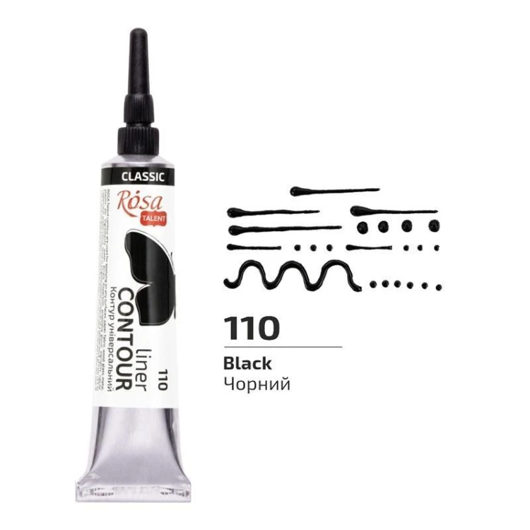 Farba aktylowa konturowa universal black 20ml