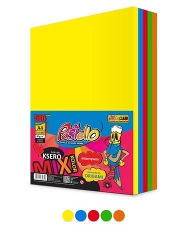 Papier ksero A4 80g 5 kolorów 500 arkuszy