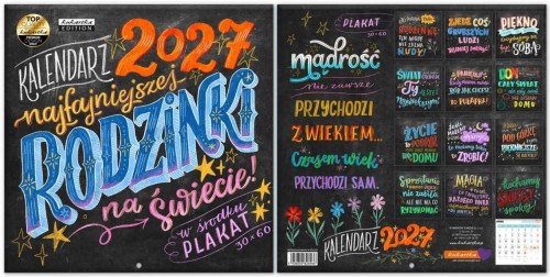 Kalendarz 2027 ścienny Classic Q Tablica rodzinki