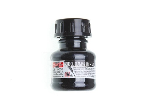 Tusz kreślarski czarny 20g (20szt), Koh-I-Noor