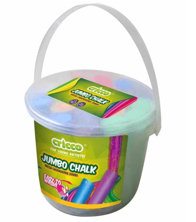 Kreda kolorowa Jumbo wiaderko 20szt CRICCO, Cricco