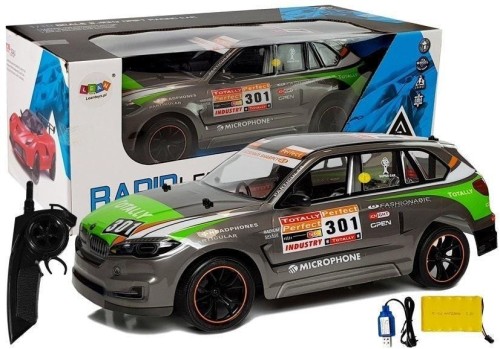 Auto zdalnie sterowane 1:10 2.4G szare, Leantoys