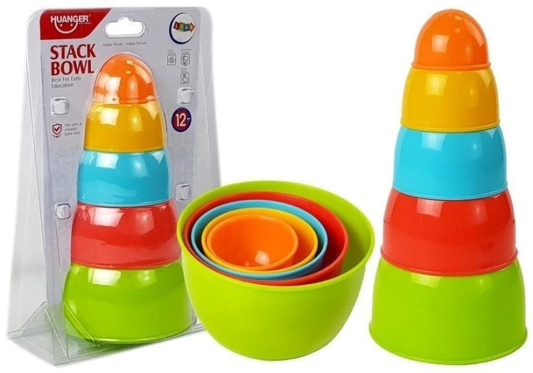 Piramidka Kubeczki 5szt, Leantoys