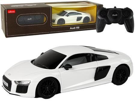 Auto R/C Audi R8 Rastar 1:24 białe, Leantoys