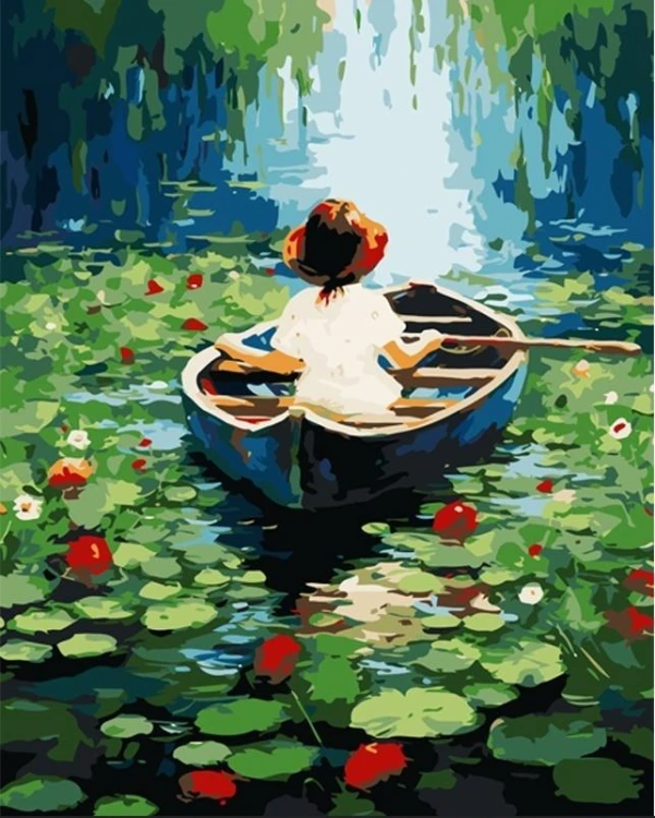 Malowanie po numerach 40x50 Łódka, Koh-I-Noor