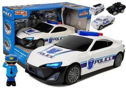 Policja i garaż 2w1 ze światłem i dźwiękiem