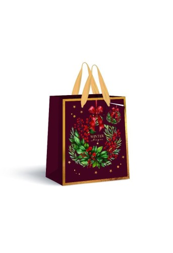 Torebka prezentowa 33x46x13cm Burgundy, INTERDRUK