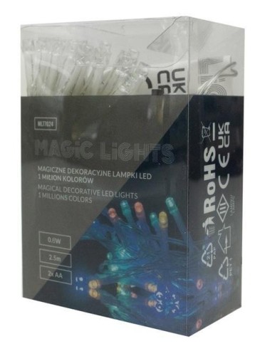 Magiczne dekoracyjne lampki LED 1 mln kol 2,5m 2AA