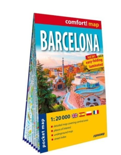 Comfort! map Barcelona midi 1:20 000 plan miasta