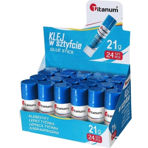 Klej w sztyfcie 21g (24szt), Titanum