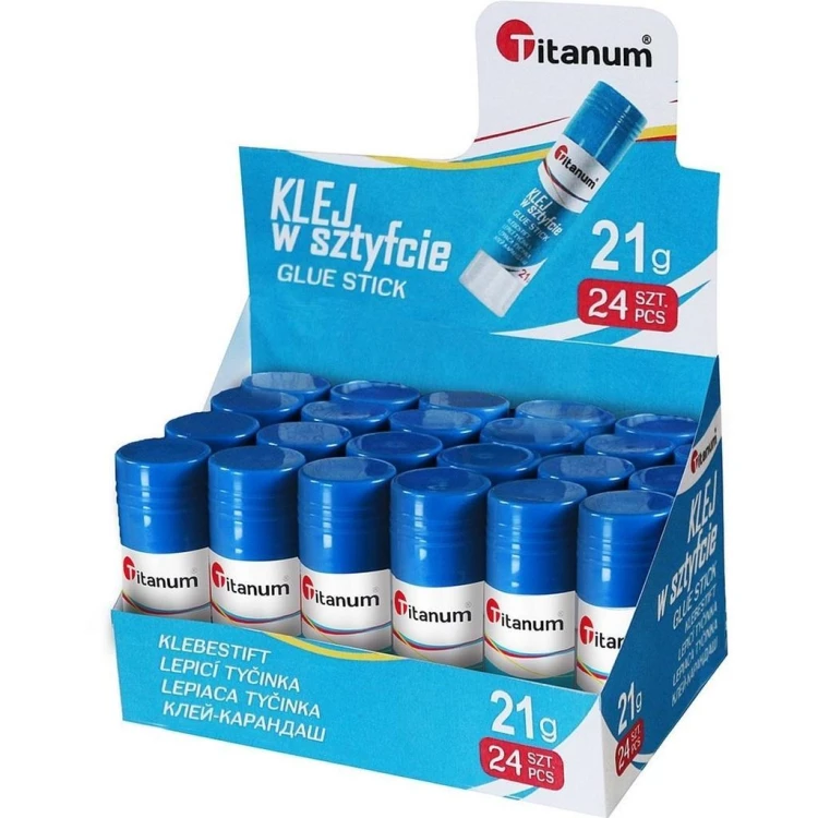 Klej w sztyfcie 21g (24szt), Titanum