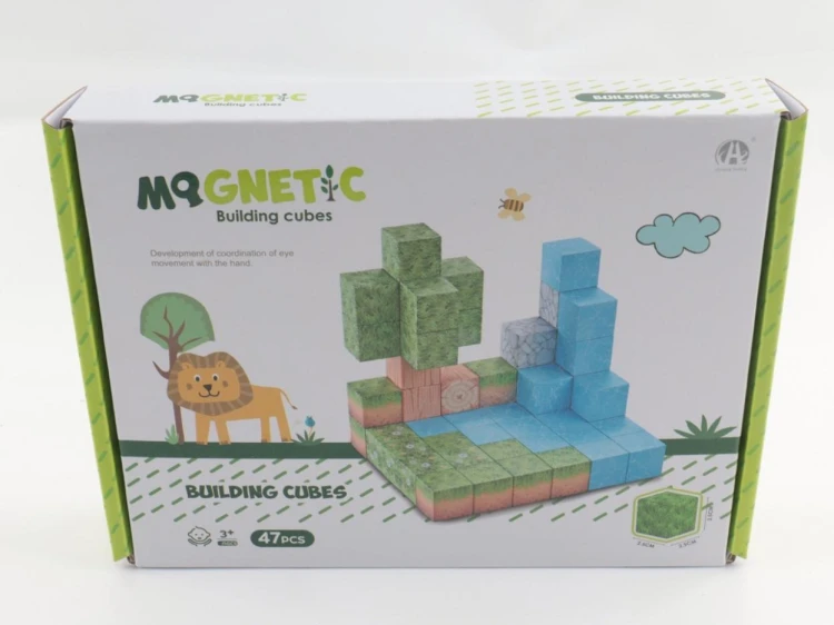 Klocki magnetyczne kostki 3D 47el, Madej