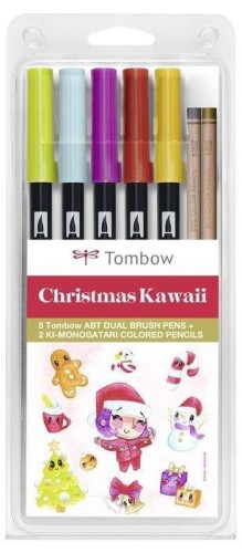 Flamastry dwustronne X-Mas 6szt, Tombow