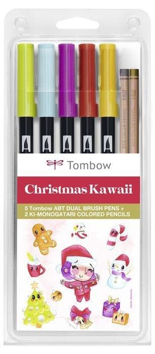 Flamastry dwustronne X-Mas 6szt, Tombow