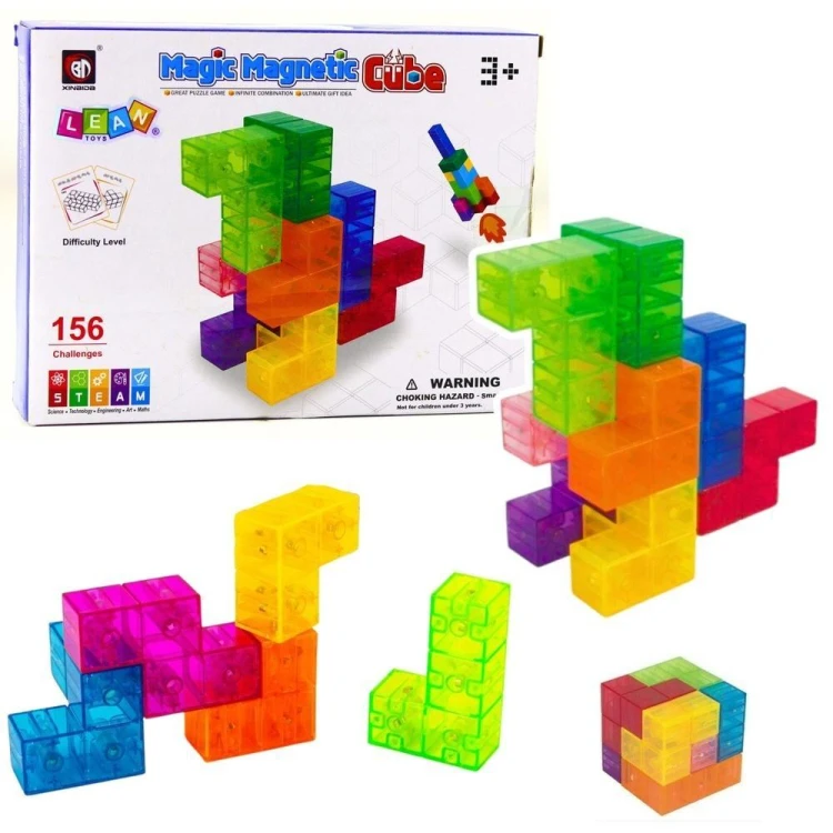 Klocki magnetyczne Magic Cube 156 kart 9el