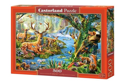 Puzzle 500 Forest Life CASTOR, Castorland