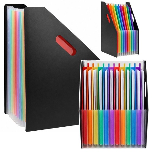 Organizer harmonijkowy A4 13 przegród czarny