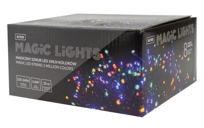 Magiczny sznur 500led 8 tryb IP44 1mln kol 25m 31V