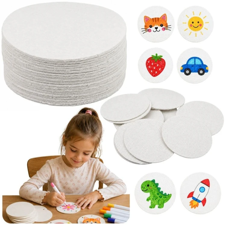 Magiczny papier do malowania krążki 3D 6cm 20szt